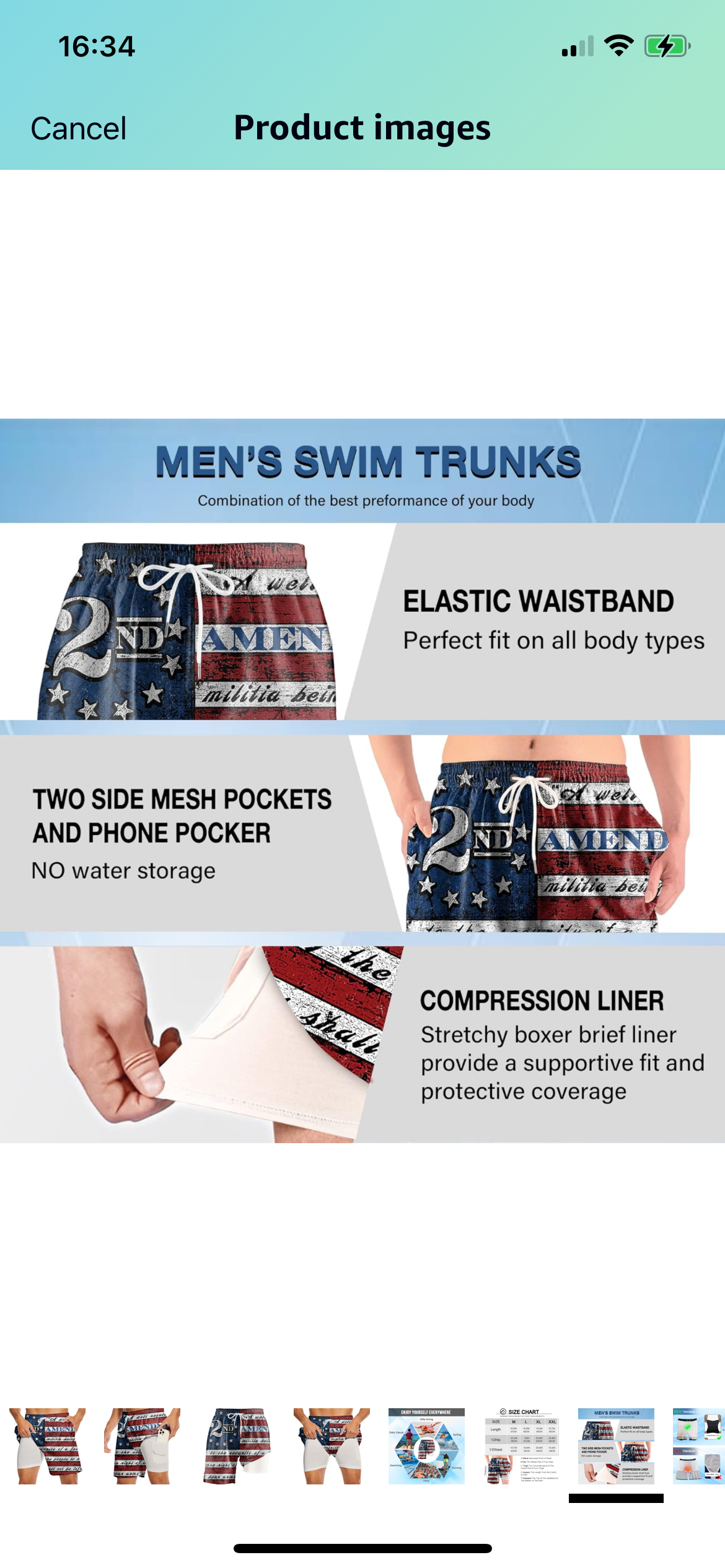 2nd Amendment Swim Trunks