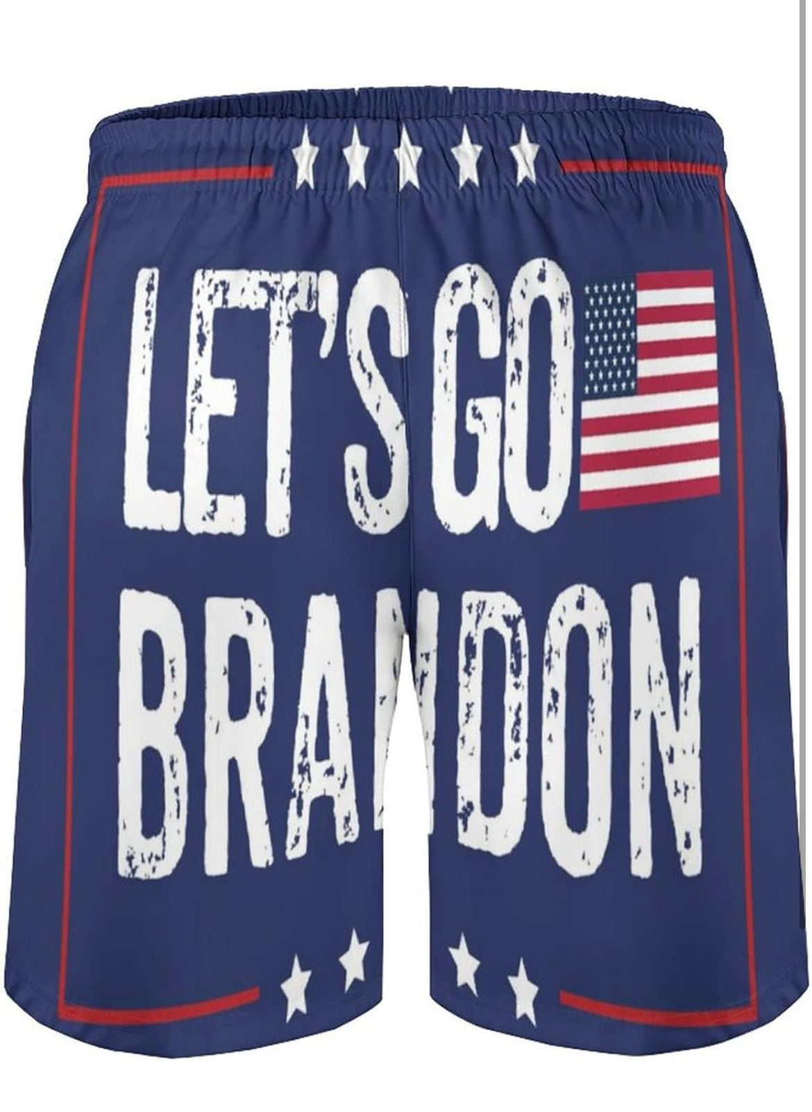 Let’s go Brandon swim trunks