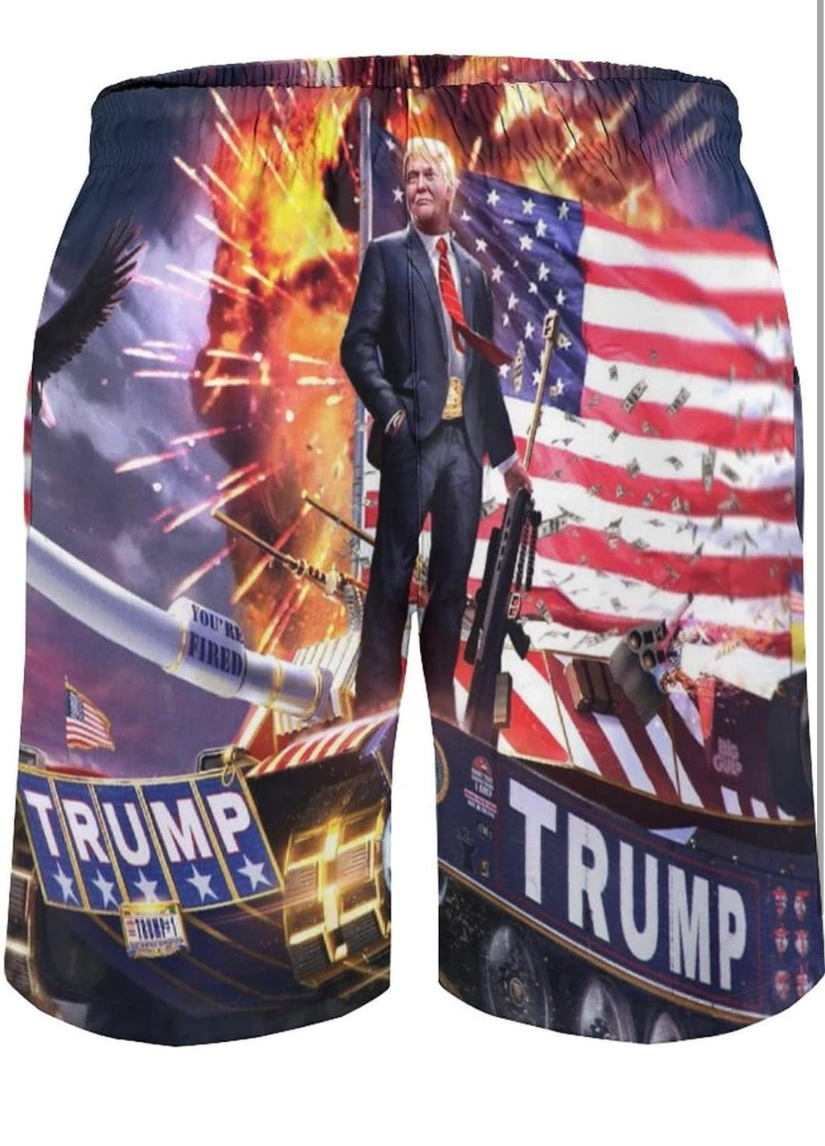 Trump Tank swim trunks